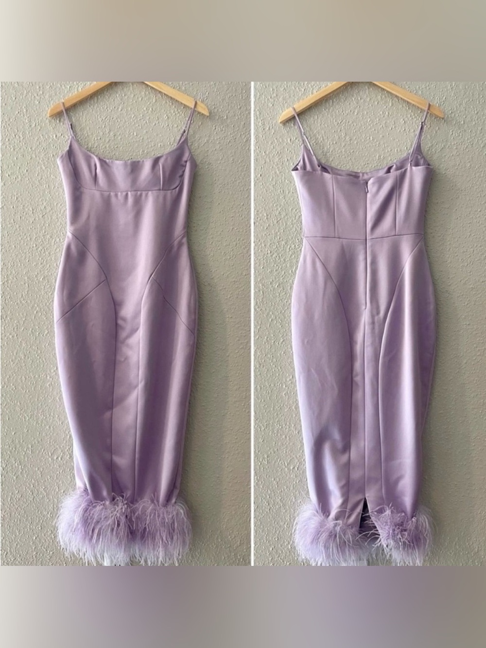 House of CB Helena Orchid Lavender Satin Midi Dress - Picture 2 of 5